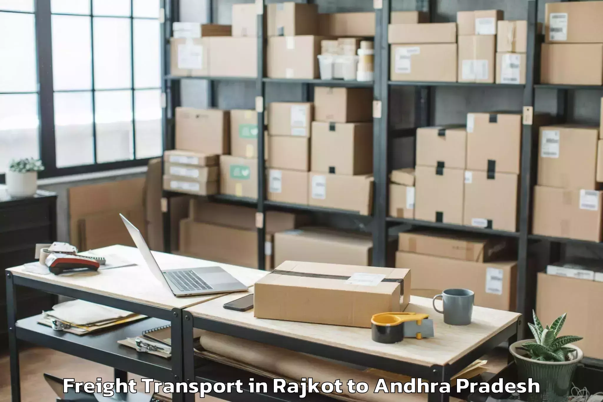 Leading Rajkot to Kanigiri Freight Transport Provider